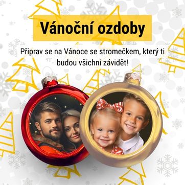 Vánoční baňka s fotkou